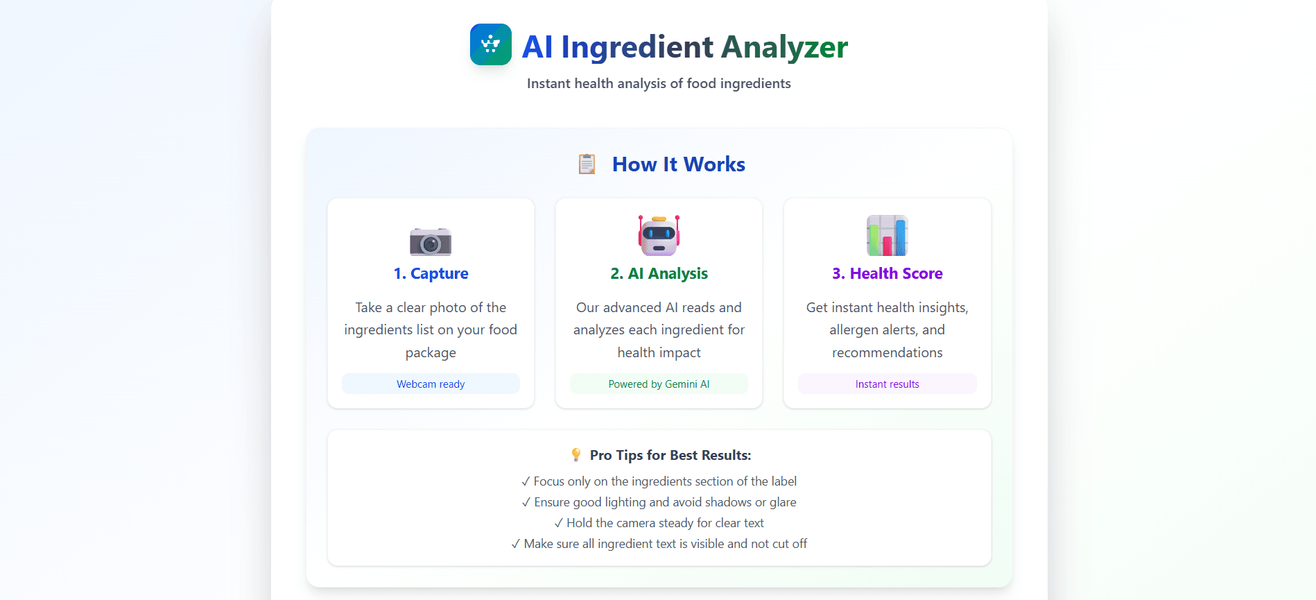 Smart Ingredient Analyzer