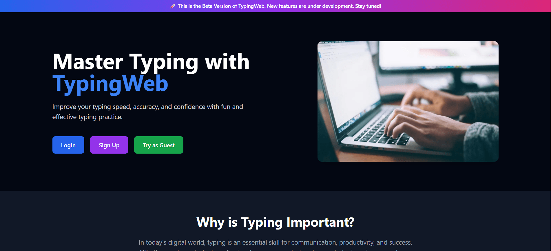 TypingWeb - Speed Test Trainer